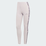 Adidas Seasonal Essentials Leopard Print Tights with 3-Stripes - Donna