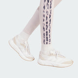 Adidas Seasonal Essentials Leopard Print Tights with 3-Stripes - Donna